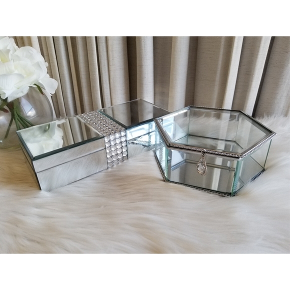 Decorative Vanity Storage Containers Bundle of 2